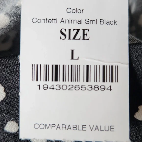 White House Black Market WHBM Pull On Pencil Skirt Confetti Animal Print Large - Picture 6 of 7